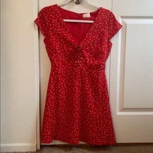 Showpo Red Floral Dress